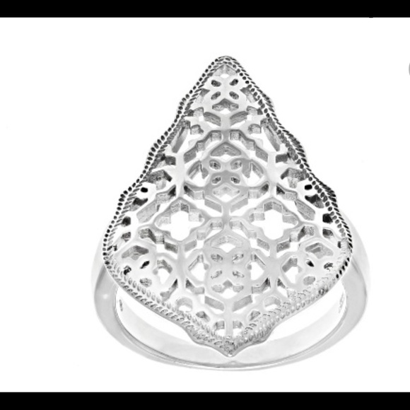 Sterling Silver Open Scrollwork Filagree Ring - Picture 3 of 5